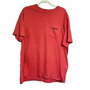 Patagonia Men's XL Pink Mountain Logo Pocket T-Shirt Regular Fit Outdoors Active